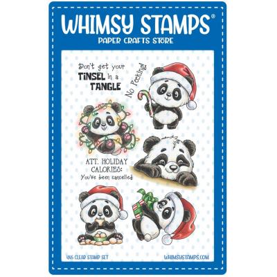 Whimsy Stamps Stempel - Panda Christmas